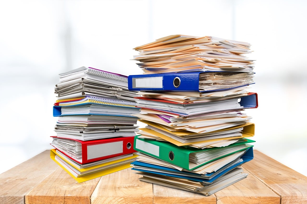 folders, files, office